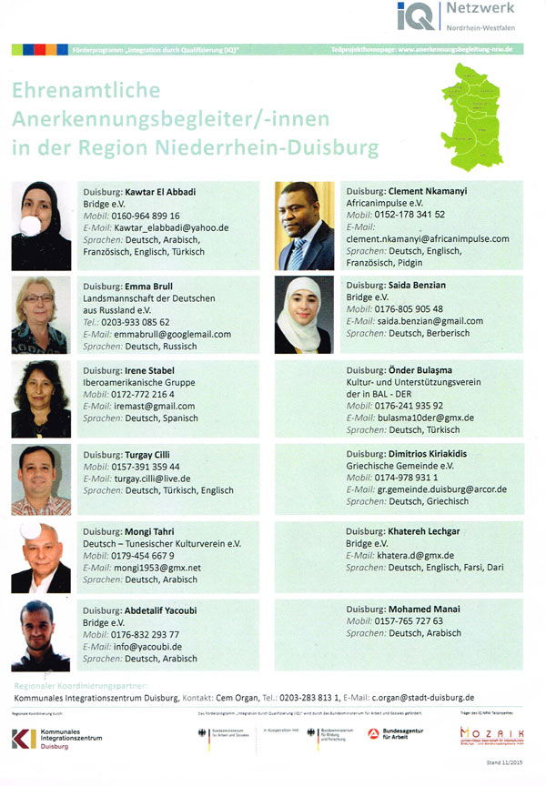 Flyer Duisburg team - Anerkennung