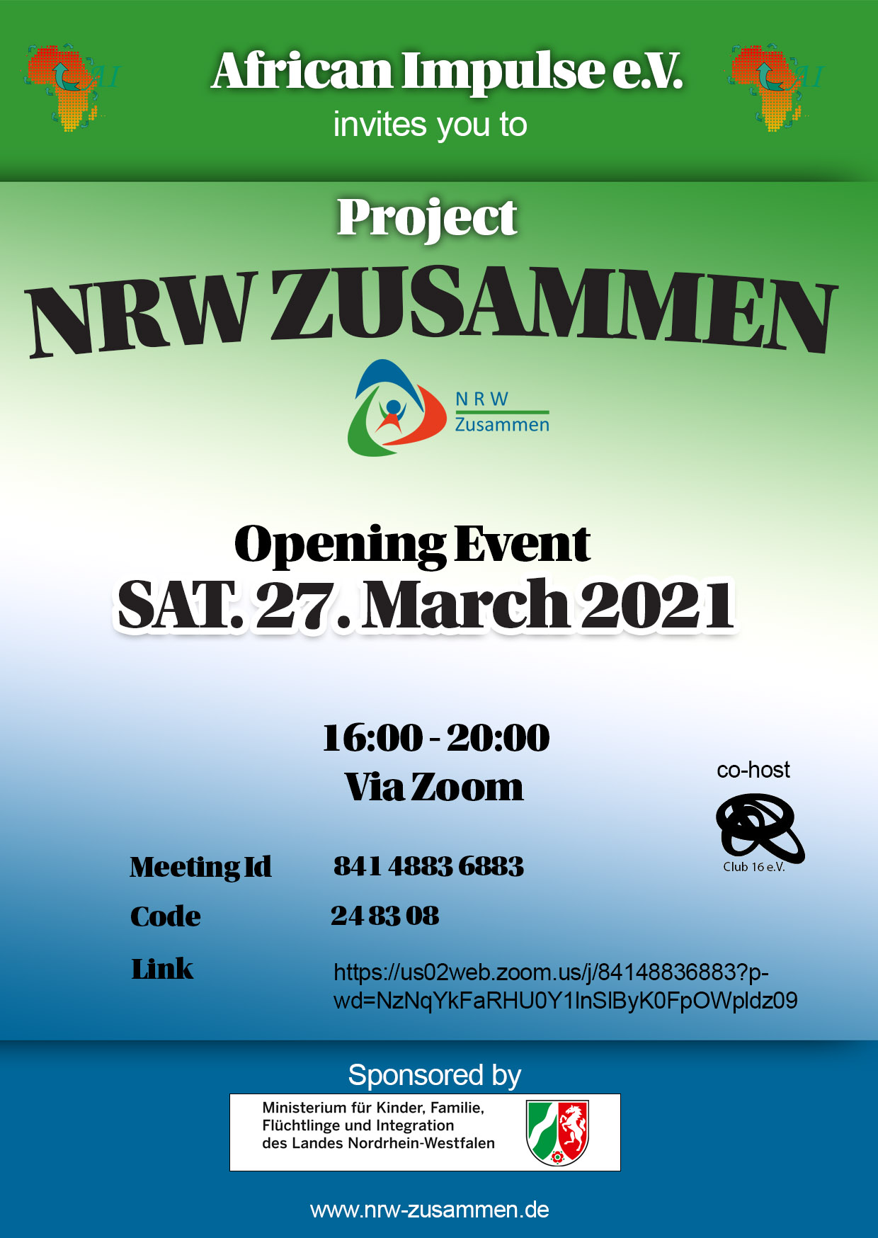 project opening flyer